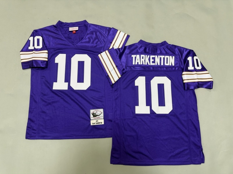 Men 2025 Minnesota Vikings #10 Tarkenton purple Throwback Limited NFL Jersey style 001->minnesota vikings->NFL Jersey